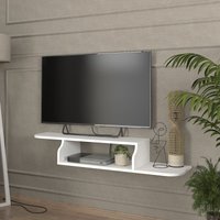 [en.casa] - TV-Lowboard hängend Kershaby 120x30x19 cm Weiß von [EN.CASA]