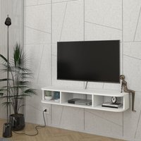 TV-Lowboard hängend Oundsvas 120x30x19 cm Weiß [en.casa] von [EN.CASA]