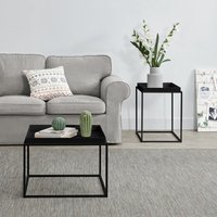 Tabletttisch Helier 2er Set Schwarz en.casa von [EN.CASA]