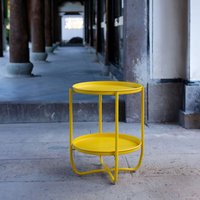 [en.casa] - Tabletttisch Sandefjord Stahl 57,5x40 cm Gelb von [EN.CASA]