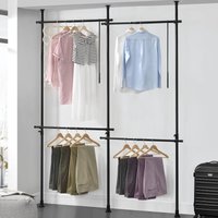 [en.casa] - Teleskopgarderobe Kemi mit 4 Garderobenstangen 150 - 230 cm von [EN.CASA]