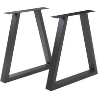[en.casa] - Tischgestell 2er Set Greiling 72x70cm Schwarz von [EN.CASA]