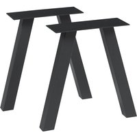 [en.casa] - Tischgestell 2er Set Heustreu 40x40cm Schwarz von [EN.CASA]