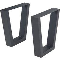 [en.casa] - Tischgestell 2er Set Lalling 43x25/40cm Schwarz von [EN.CASA]