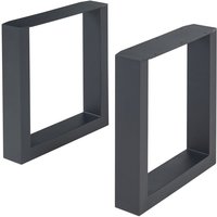 [en.casa] - Tischgestell 2er Set Makers Stahl 43x40 cm Schwarz von [EN.CASA]