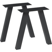 [en.casa] - Tischgestell 2er Set Mariager 42x40cm Schwarz von [EN.CASA]