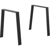 Tischgestell Kraftisried 2er Set 55/70x72cm Stahl Schwarz [en.casa] von [EN.CASA]