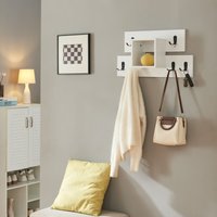 Wandgarderobe Vänd mit Ablagefach 32x60x14 cm Weiß [en.casa] von [EN.CASA]