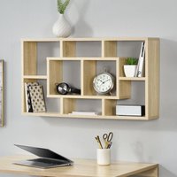 [en.casa] - Wandregal Saputit 85 x 47,5 x 16 cm Hängeregal in Eichen-Optik en.casa von [EN.CASA]