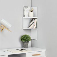 Wandregal Greiz Zick Zack Design Weiß Matt en.casa von [EN.CASA]