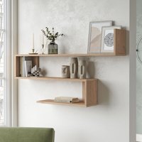 [en.casa] - Wandregal Kitee 120 x 14,5 x 71,5 cm Eiche von [EN.CASA]
