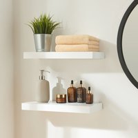 [en.casa] - Wandregal Stranda 2er Set 40x17x4 cm Weiß von [EN.CASA]