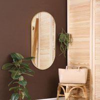 [en.casa] - Wandspiegel Picciano 40x80cm Gold von [EN.CASA]