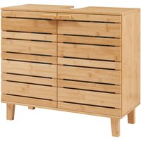 [en.casa] - Waschbeckenunterschrank Epind 60x66x30 cm Bambus Natur von [EN.CASA]