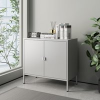 Aktenschrank Hailuoto 80x40x75cm Hellgrau [en.casa] von [EN.CASA]