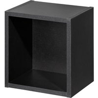 [en.casa] - Badezimmer Regal Skelbolu 27x25x21 cm Schwarz von [EN.CASA]