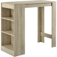 [en.casa] - Bartisch Kouvola mit 3 Fächern 110x50x103 cm Eiche-Optik von [EN.CASA]