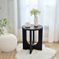 [en.casa] - Beistelltisch Kysdajore 50x40 cm Schwarz von [EN.CASA]