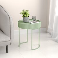 [en.casa] - Beistelltisch Rill 46xØ40 cm Mintgrün von [EN.CASA]