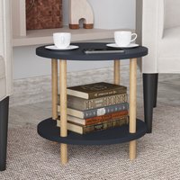 [en.casa] - Beistelltisch Ves 49xØ42 cm Grau von [EN.CASA]