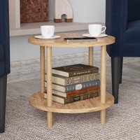 [en.casa] - Beistelltisch Ves 49xØ42 cm Holzoptik von [EN.CASA]