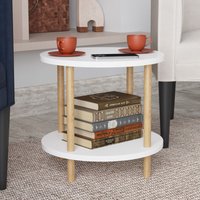 [en.casa] - Beistelltisch Ves 49xØ42 cm Weiß von [EN.CASA]