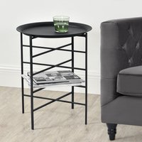 [en.casa] - Beistelltisch Wiltz 40x40x53 cm Metall Schwarz en.casa von [EN.CASA]
