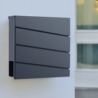 [en.casa] - Briefkasten Achtrup 37x37x11cm Stahl Anthrazit von [EN.CASA]