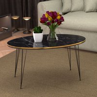 Couchtisch Hirtshals 41 x 90 x 50 cm Marmor, schwarz [en.casa] von [EN.CASA]