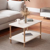 [en.casa] - Couchtisch Jelling Rechteckig 43 x 70 x 44 cm Weiß von [EN.CASA]