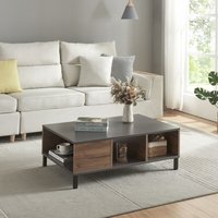 Couchtisch Leppävirta 90x60x33 cm Eiche rustikal/Anthrazit [en.casa] von [EN.CASA]
