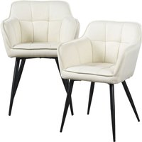 [en.casa] - Esszimmerstuhl 2er Set Birmingham Beige von [EN.CASA]
