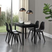 [en.casa] - Esszimmerstuhl Brevik 2er Set 83x54x48 cm Schwarz en.casa von [EN.CASA]