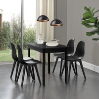 [en.casa] - Esszimmerstuhl Brevik 4er Set 83x54x48 cm Schwarz en.casa von [EN.CASA]
