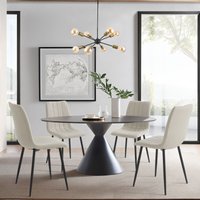 [en.casa] - Esszimmerstuhl Elsern 4er Set Beige von [EN.CASA]
