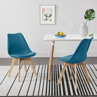 [en.casa] - 2er-Set Esszimmerstuhl Fläten Türkis von [EN.CASA]