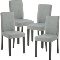 [en.casa] - Esszimmerstuhl Hamburg 4er Set Textil Hellgrau von [EN.CASA]