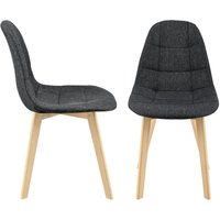 [en.casa] - Esszimmerstuhl Kopparberg 2er-Set Schwarz en.casa von [EN.CASA]
