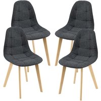 [en.casa] - Esszimmerstuhl Kopparberg 4er-Set Schwarz en.casa von [EN.CASA]