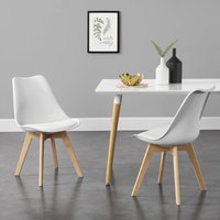 [en.casa] - 2er-Set Esszimmerstuhl Fläten Weiß von [EN.CASA]
