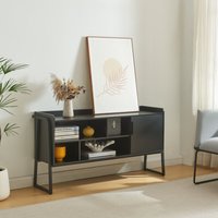 [en.casa] - Fernsehschrank Storfjord 120x34x63 cm Schwarz von [EN.CASA]