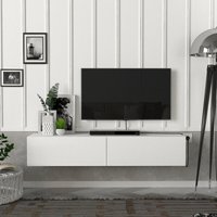 [en.casa] - Fernsehschrank Toivakka 135x31x25cm Weiß von [EN.CASA]