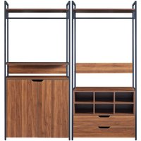 [en.casa] - Garderobenständer 2er Set Larem 1 Schrank 2 Schubladen 6 Fächer von [EN.CASA]