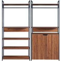 [en.casa] - Garderobenständer 2er Set Larem 1 Schrank 7 Ablagen von [EN.CASA]