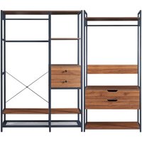 [en.casa] - Garderobenständer 2er Set Larem 4 Schubladen von [EN.CASA]