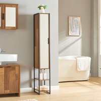 [en.casa] - Hochschrank Namsskogan 160x24x30cm Walnussoptik von [EN.CASA]