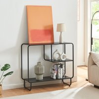 [en.casa] - Konsolentisch Færder Metall 92x33x81 cm Schwarz von [EN.CASA]