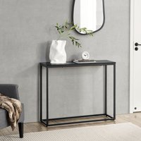 [en.casa] - Konsolentisch Kittilä 80x100x30cm Schwarz/Marmoroptik von [EN.CASA]