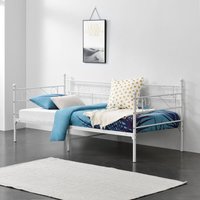 Metallbett Kerava 90x200 Weiß en.casa von [EN.CASA]