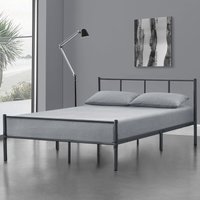 Metallbett Laos 120x200 cm Dunkelgrau en.casa von [EN.CASA]